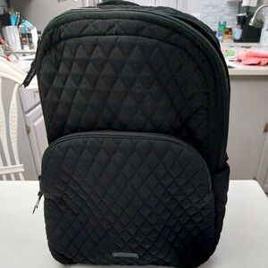 Large Essential Backpack Classic Black Microfiber NWT